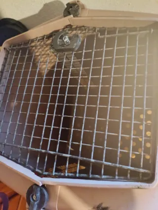 Transportín grande beige y gris