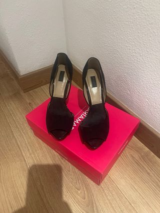 Zapatos Mariamare Piel Vuelta Negros