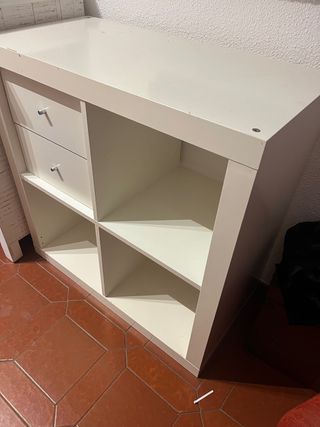 Estantería Ikea Kallax 2 cajones blanca