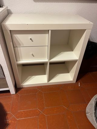 Estantería Ikea Kallax 2 cajones blanca