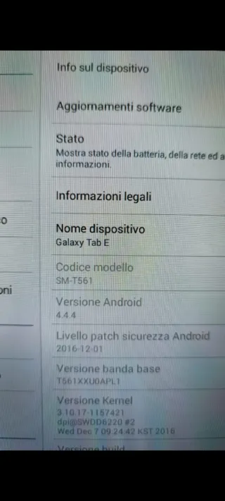 Samsung Galaxy Tab E Bianco