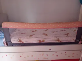 Cama Nido Blanca y Rosa