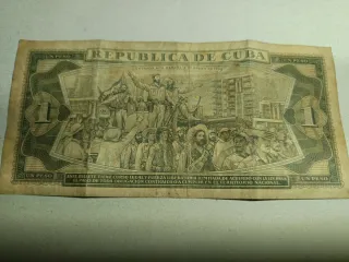 Billete 1 Peso Cuba 1959 Fidel Castro Che