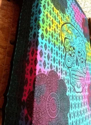Tapiz XL Calavera Psicodélico