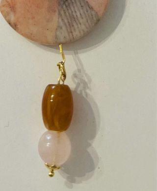 Collar nácar y acero chapado oro