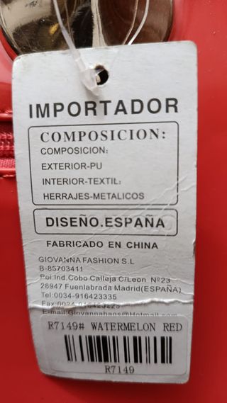 Bolso Giovanna Rojo Charol