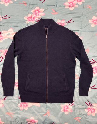 Chaqueta de lana azul para hombre