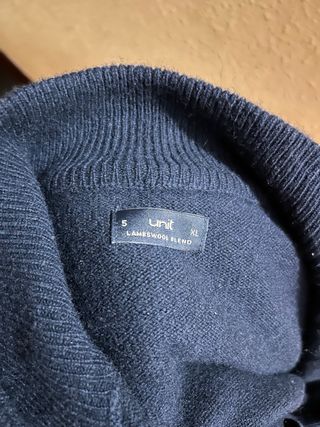 Chaqueta de lana azul para hombre