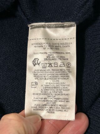 Chaqueta de lana azul para hombre