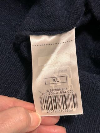 Chaqueta de lana azul para hombre