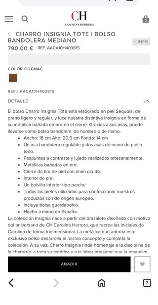 Bolso CH Carolina Herrera Marrón DE ESTA TEMPORADA
