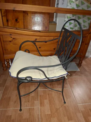Silla de hierro forjado
