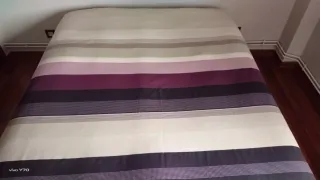 Funda Nórdica Rayas Beige y Morado para cama 1,50