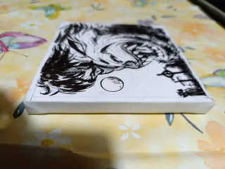 Disegno su tela - Lupo mannaro