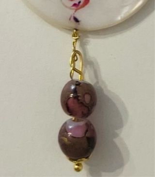 Collar Nácar Mariposa Baño Oro