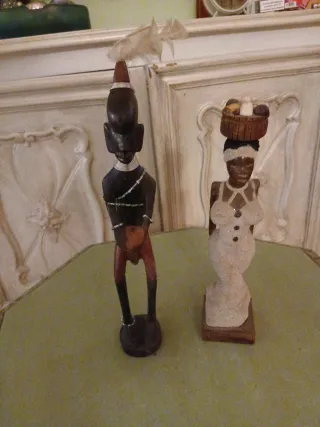 Coppie statuette africane