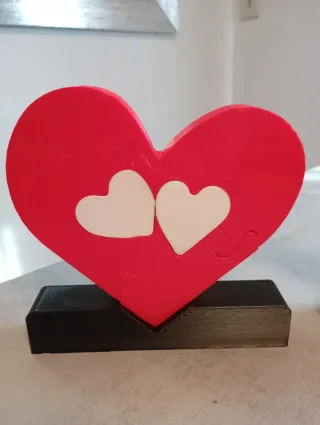 Decoración Corazón Rompecabezas parejas