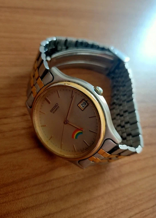 Orologio al quarzo in acciaio Seiko Rainbow