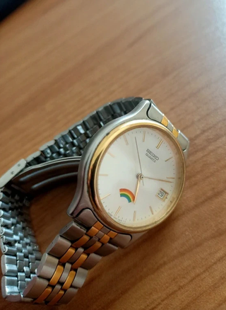 Orologio al quarzo in acciaio Seiko Rainbow