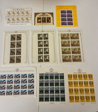 Minipliegos y hoja bloque varios países