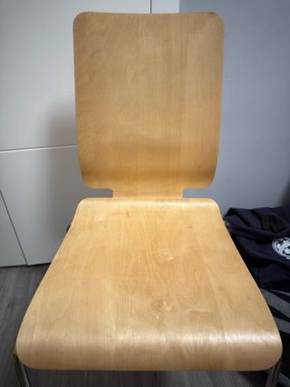 Silla comedor/escritorio madera y metal