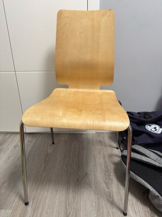 Silla comedor/escritorio madera y metal