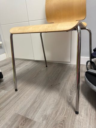 Silla comedor/escritorio madera y metal