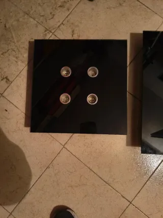 2 Plafones negros cristal