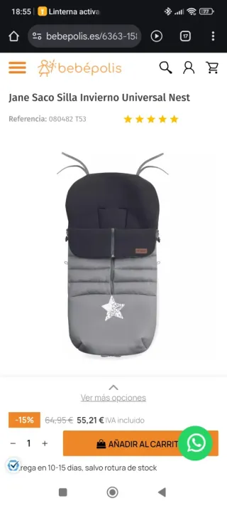 Saco Silla Invierno Universal Jane