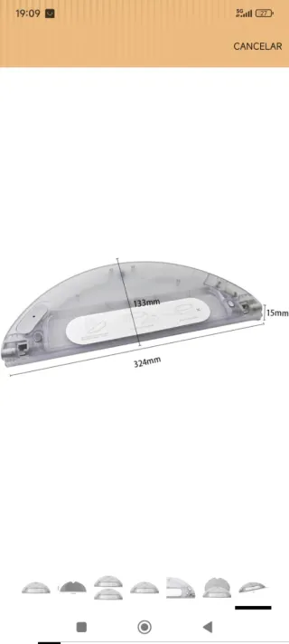 Tanque de robot aspiradora