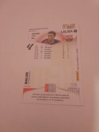 Lote 2 Cartas Balde FC Barcelona Panini 25/26