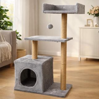 Arranhador para Gatos Cinza