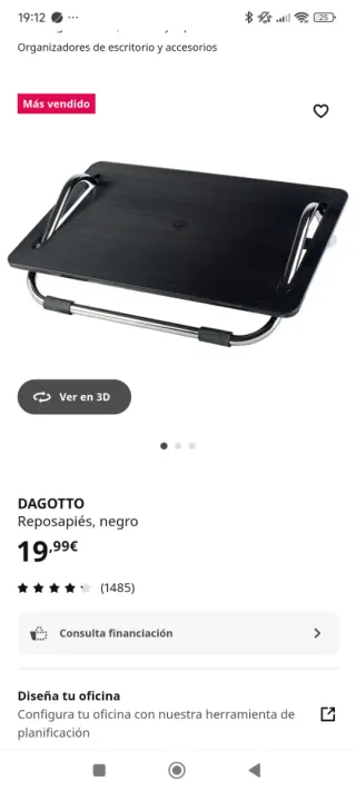 Reposapiés ergonómico ajustable