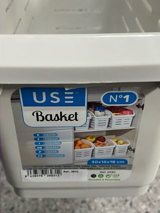 Organizador plástico gris 30x15x18 ruedas cocina