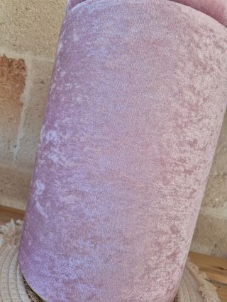 Pouf Contenitore Rosa Velluto