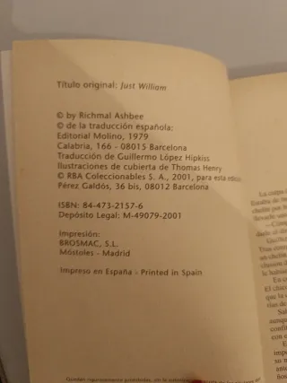 Libro "Travesuras de Guillermo"