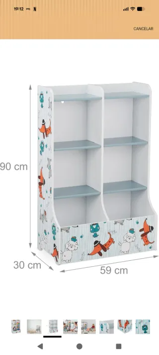 Estantería infantil de madera