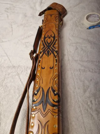 Taquera de cuero Volturi para tacos de billar