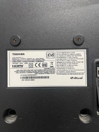 Televisión Toshiba 43 LCD Colour TV