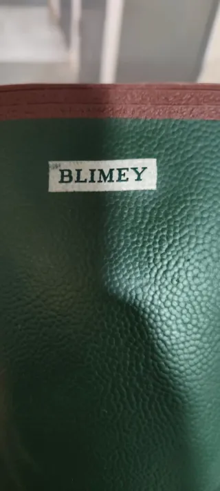Botas de agua Blimey verdes hechas a mano.