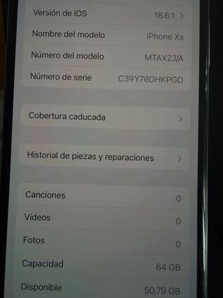 iPhone XS Plata • 64 GB