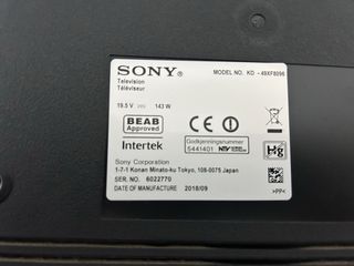 TV 49” Sony KD-49XF8096 Ultra HD 4K