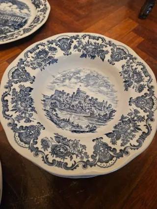 Vajilla Royal Home Britain Azul y Blanco