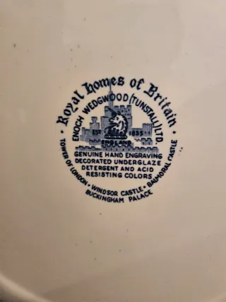 Vajilla Royal Home Britain Azul y Blanco