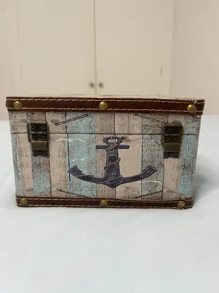 Caja decorativa náutica ancla