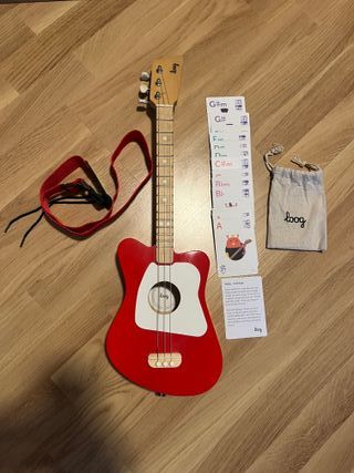 Guitarra niños loog + funda + correa + soporte