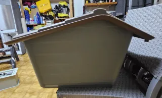 Caseta para perro/gato beige y marrón