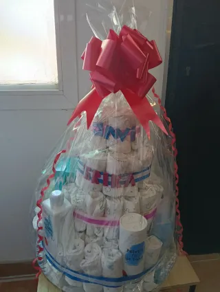 Tarta de pañales personalizada