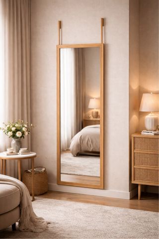 Espelho de Madeira 94x34cm