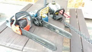 dos Motosierras y un cortasetos